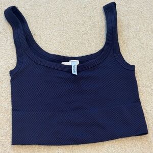 Nikibiki Ribbed Navy Crop Top
